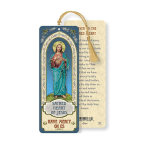 Sacred Heart Laminated Bookmark with Tassel