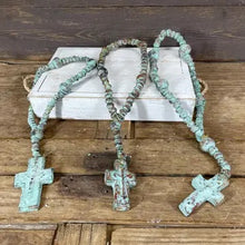 Load image into Gallery viewer, Trinity Small Clay Rosary-Beads-15-18 Inch-Turquoise
