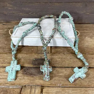Trinity Small Clay Rosary-Beads-15-18 Inch-Turquoise