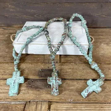 Trinity Small Clay Rosary-Beads-15-18 Inch-Turquoise