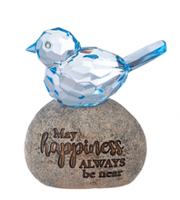 Load image into Gallery viewer, Bird Message Stone * May Happiness ALWAYS be near
