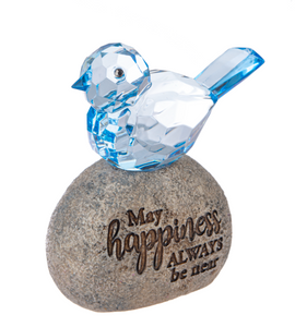 Bird Message Stone * May Happiness ALWAYS be near
