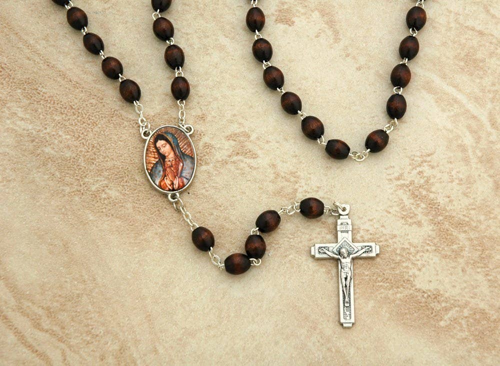 Wood Guadalupe Rosary