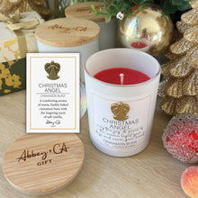 Load image into Gallery viewer, Christmas Scented Candles : Christmas Angel - Cinnamon Buns - Red
