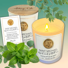 Load image into Gallery viewer, Saint Scentspirations Candles: Our Lady of the Miraculous Medal - Gardenia &amp; Sandalwood
