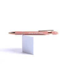 Load image into Gallery viewer, Gift Pen - Pray Wait Trust - Rose Gold - Stylus Tip
