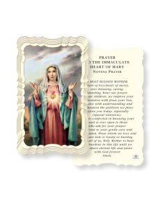 Immaculate Heart Of Mary Holy Card