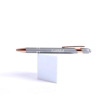 Load image into Gallery viewer, Gift Pen - Faithful - Grey - Soft Touch
