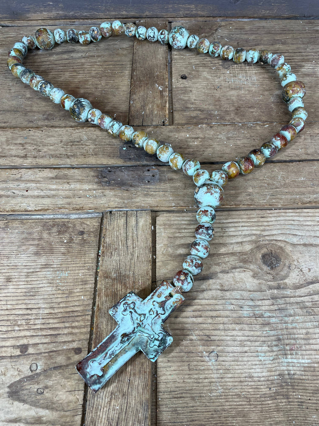 Trinity Large Clay Rosary-Beads-31-35 inch-Large-Turquoise