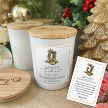 Load image into Gallery viewer, Christmas Scented Candles : Nativity - Frankincense &amp; Myrrh -  White
