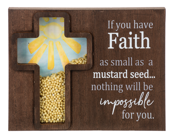 Seeds of Faith Box Plaque - Cross