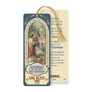 First Communion Boy Laminated Bookmark with Tassel