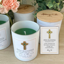 Load image into Gallery viewer, Irish Scented Candles: Irish Blessing- Rosemary &amp; Mint
