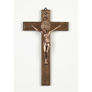 Crucifix - St Benedict/Rose Gold