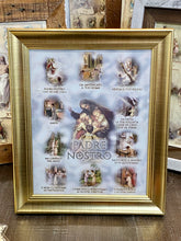 Load image into Gallery viewer, Our Father ( Padre Nostro) Italian Print in Gold Frame
