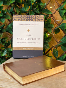 NRSV, Catholic Bible, Standard Large Print, Leathersoft, Brown, Comfort Print: Holy Bible