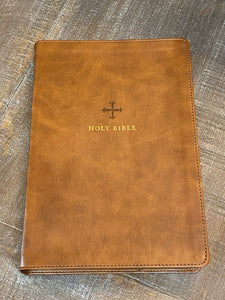 NRSV, Catholic Bible, Standard Large Print, Leathersoft, Brown, Comfort Print: Holy Bible