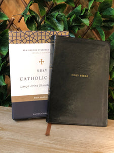 NRSV, Catholic Bible, Standard Large Print, Leather-soft, Black